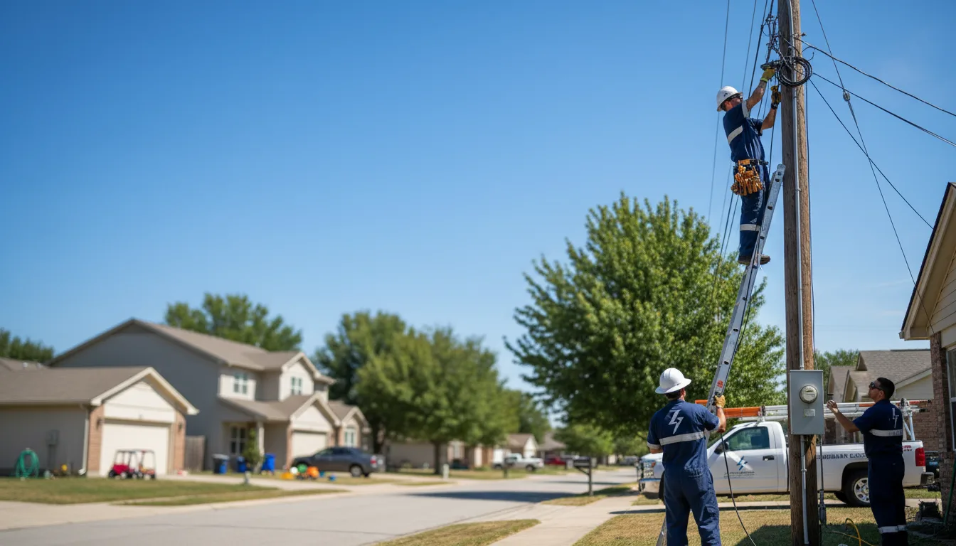 Residential electrician providing installation services in Justin, TX